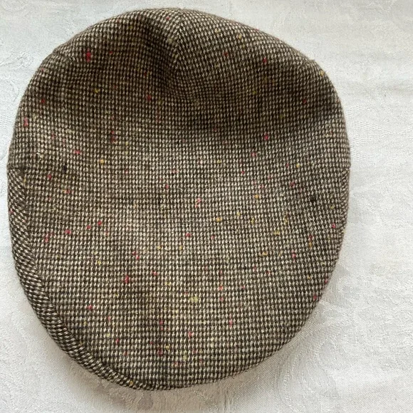 Beacon Hill “Dadcore” Vintage Wool Flat Cap W Gold Quilted Lining, Peaky Style - Picture 2 of 4